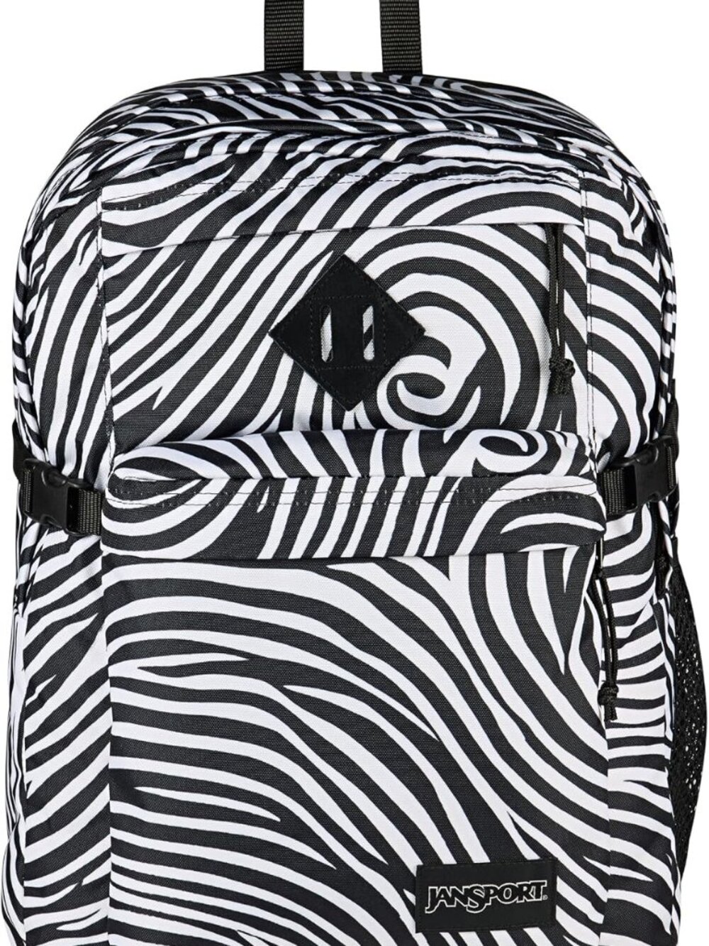 Main Campus Jansport BackPack-Surreal Swirls, black & white, large
